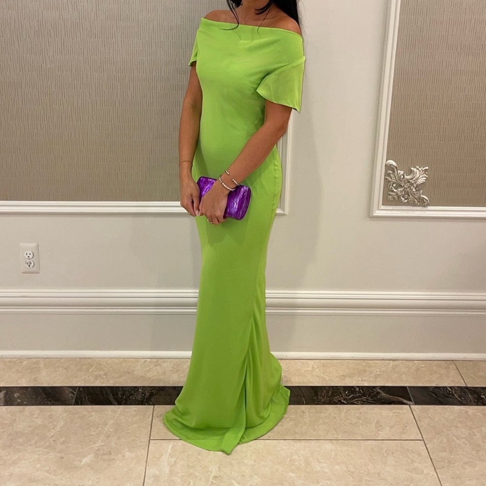 Elegant Green Off-Shoulder Dress ASOS